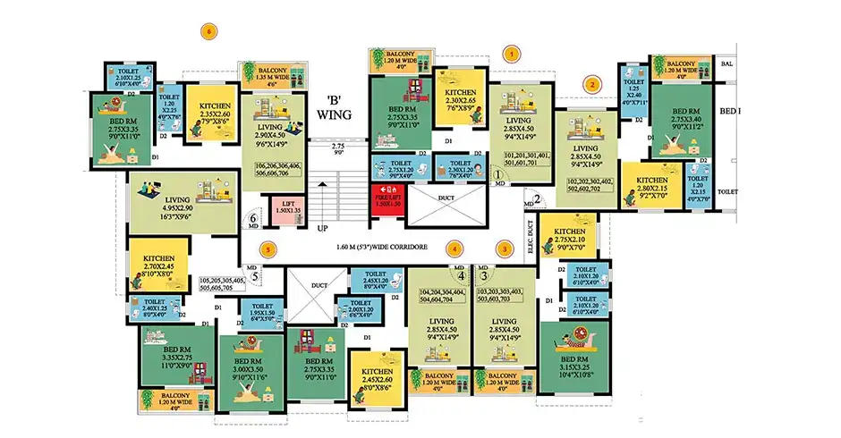 Vedaant Meadows Ulhasnagar Floor Plans